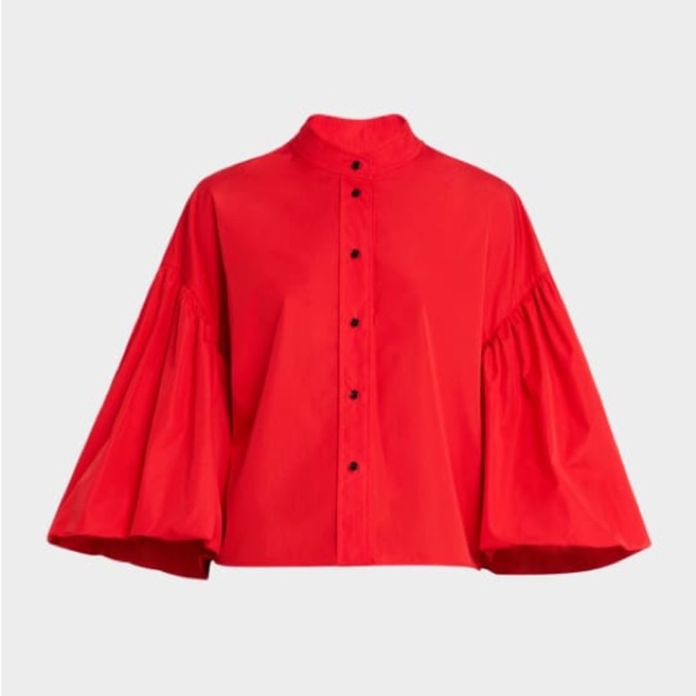 CO Balloon-Sleeve Button-Down Top - sz XS